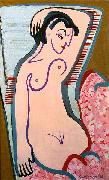 Ernst Ludwig Kirchner Reclining female nude oil painting artist
